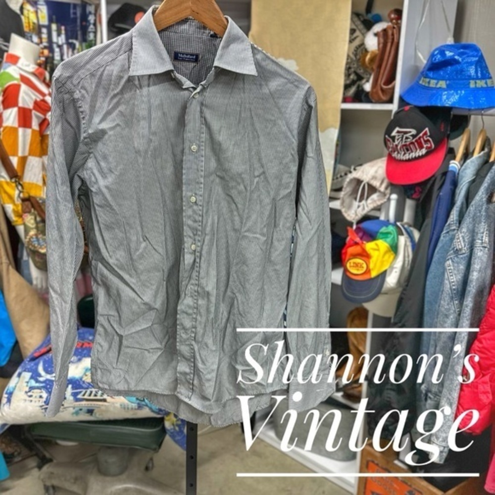 Mulholand San Francisco sz medium houndstooth shirt A12